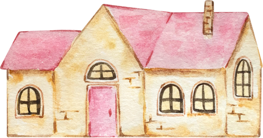 Watercolor House Illustration